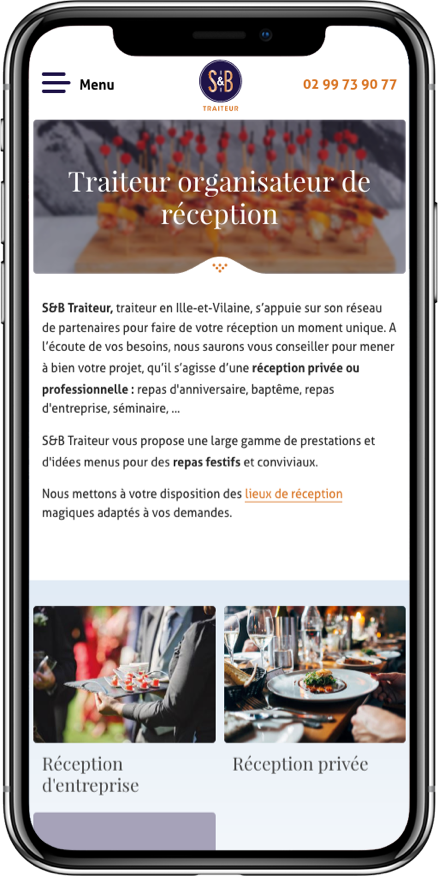 SB Traiteur - Iphone 1